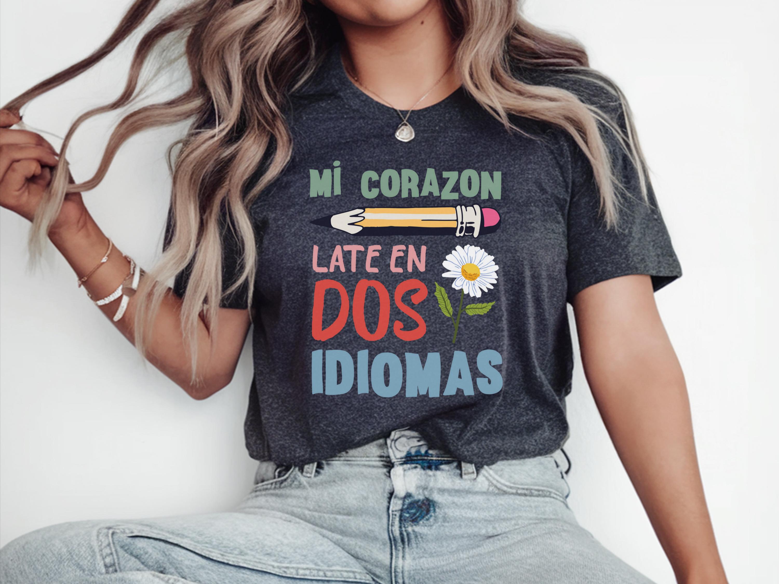 Dual Language Teacher Shirt Bilingues Shirt Bilingual Teacher Shirts Gift For Spanish Teacher Bilingual Teacher Shirts Spanish Teacher Graphic Tee – Warm & Stylish · Trending Graphic Apparel