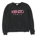 Kenzo Womens Black Sweatshirt Vintage Pink Spellout Logo Designer Jumper VTG Sweatshirt – Bold Style · High-Quality Print