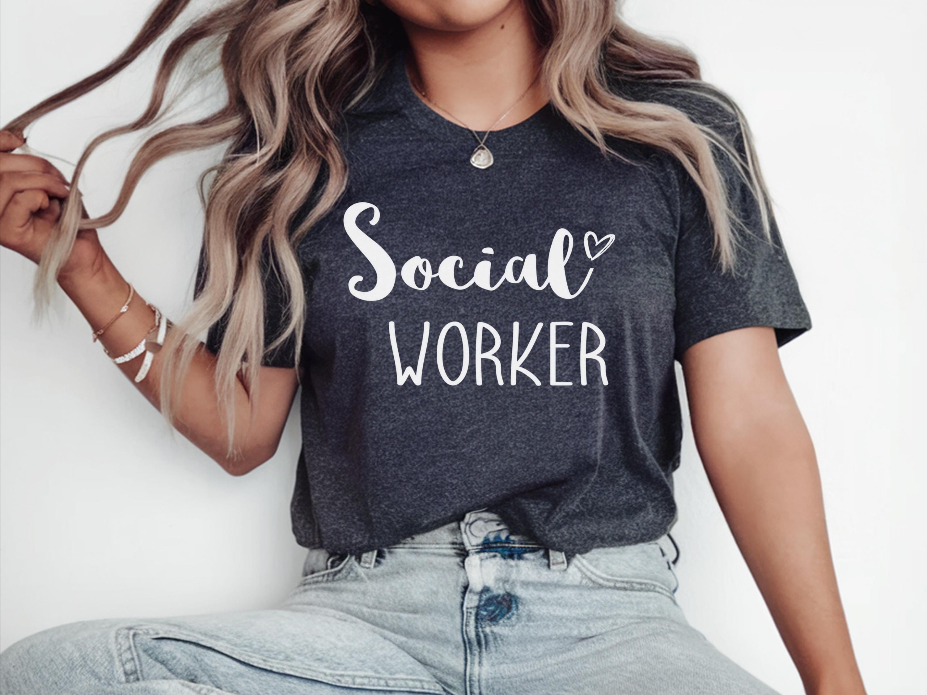 Social Worker Shirt Social Worker Therapist Shirt Social Worker Shirt Retro Gift For Social Worker Social Worker Gift For Her Graphic Tee – Premium Graphic · Great Gift For Fans