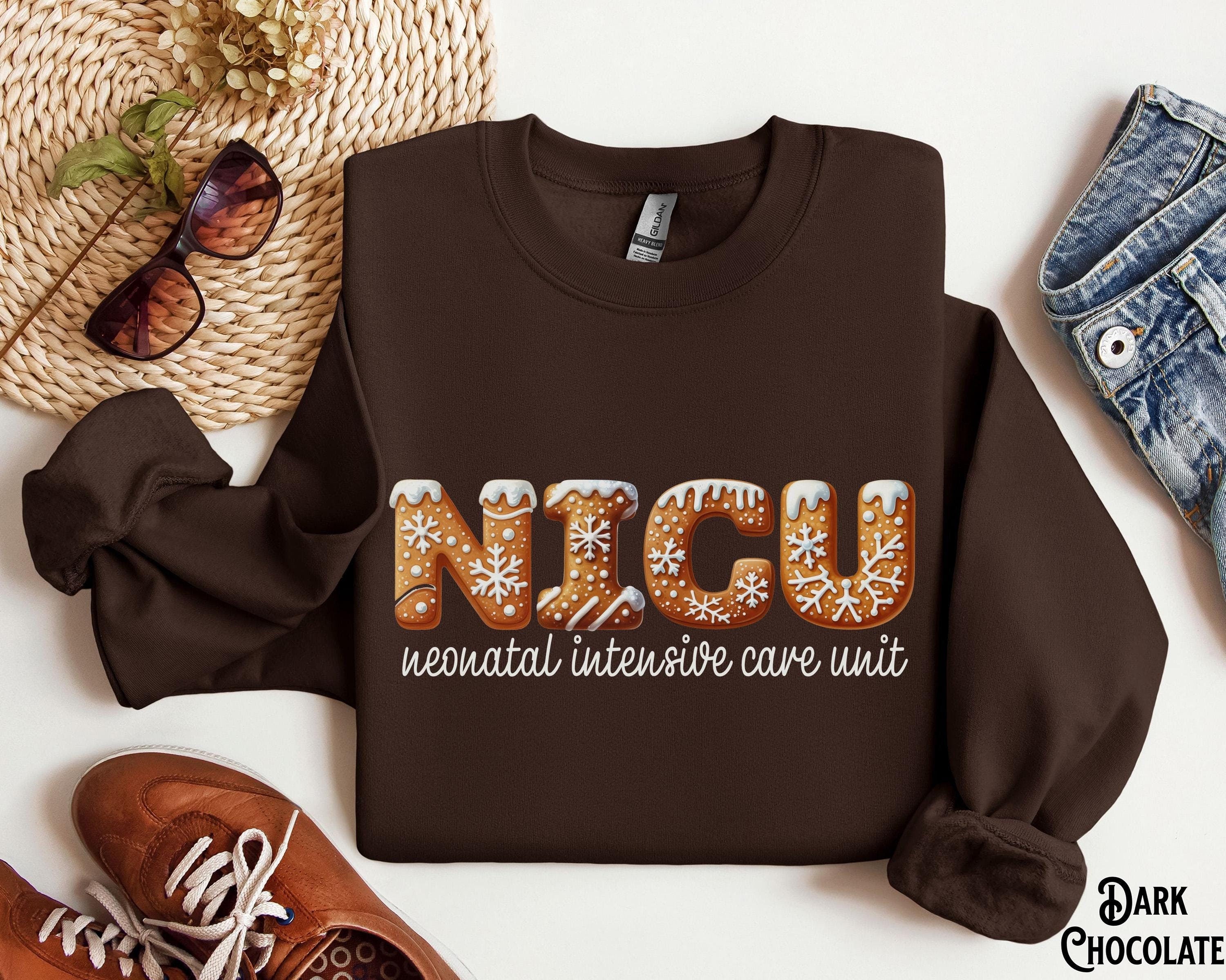 NICU Christmas Crewneck Sweatshirt Neonatal Intensive Care Unit Gingerbread Cookies Nurse Doctor Crew Appreciation Nurse Gift Sweatshirt – Easygoing Wear · Perfect For Daily Wear