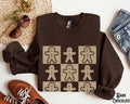 Gingerbread Sweatshirt Checkered Man Woman Boho Christmas Vintage Checker Board Trendy Aesthetic Holiday Sweater Sweatshirt – Feel-Good Design · Perfect For Daily Wear