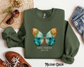 Christian Sweatshirt Free Indeed Butterfly Jesus Saved Vintage Boho Bible Verse John 836 Faith Religious Inspirational Sweatshirt – Easygoing Wear · Must-Have Style