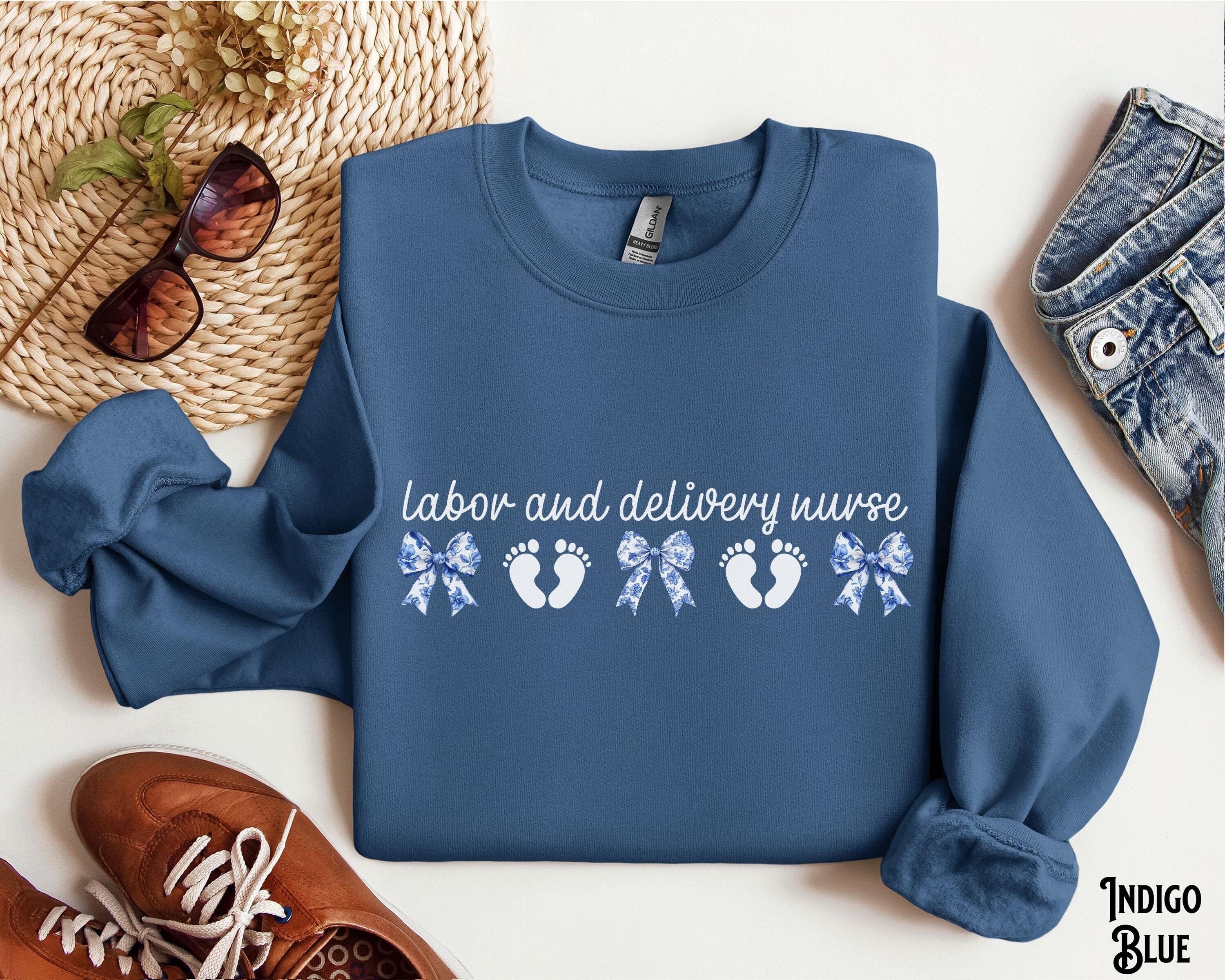 Labor and Delivery Nurse Coquette Crewneck Sweatshirt Bow Doctor Crew Nurse Life OB RN Baby Maternity Nursing Graduation Gift Sweatshirt – Warm & Stylish · Perfect For Daily Wear