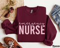 Emergency Nurse Sweatshirt Varsity ER Crewneck RN ED Sweater Nurse Emergency Department Crew Team Hospital Graduation Gift Sweatshirt – Feel-Good Design · Must-Have Style