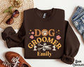 Personalized Dog Groomer Sweatshirt Pet Grooming Gift for Dog Groomer Dog Lover Custom Sweater Profession Retro Vintage Fur Cut Sweatshirt – Soft Feel · Trending Graphic Apparel