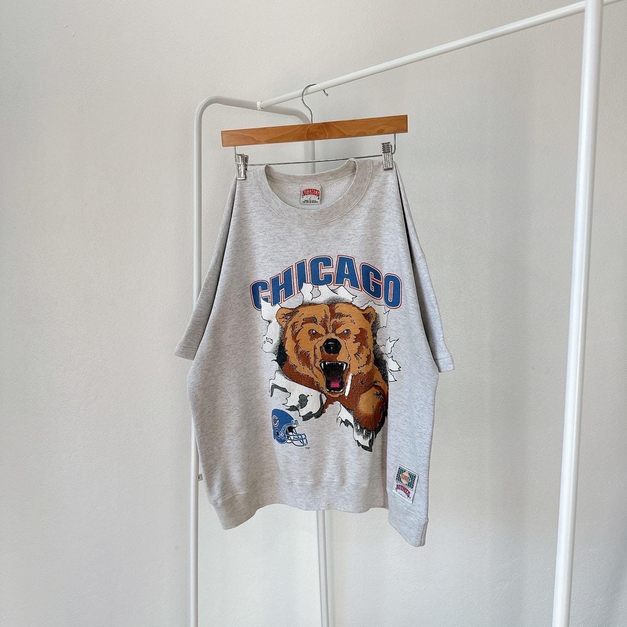 90s Chicago Bears NFL football screen 2 side gray sweatshirt XL Sweatshirt – Cozy Vibes · Must-Have Style