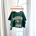80s Michigan State Spartans NCAA green cropped sweatshirt XL Sweatshirt – Cozy Vibes · High-Quality Print