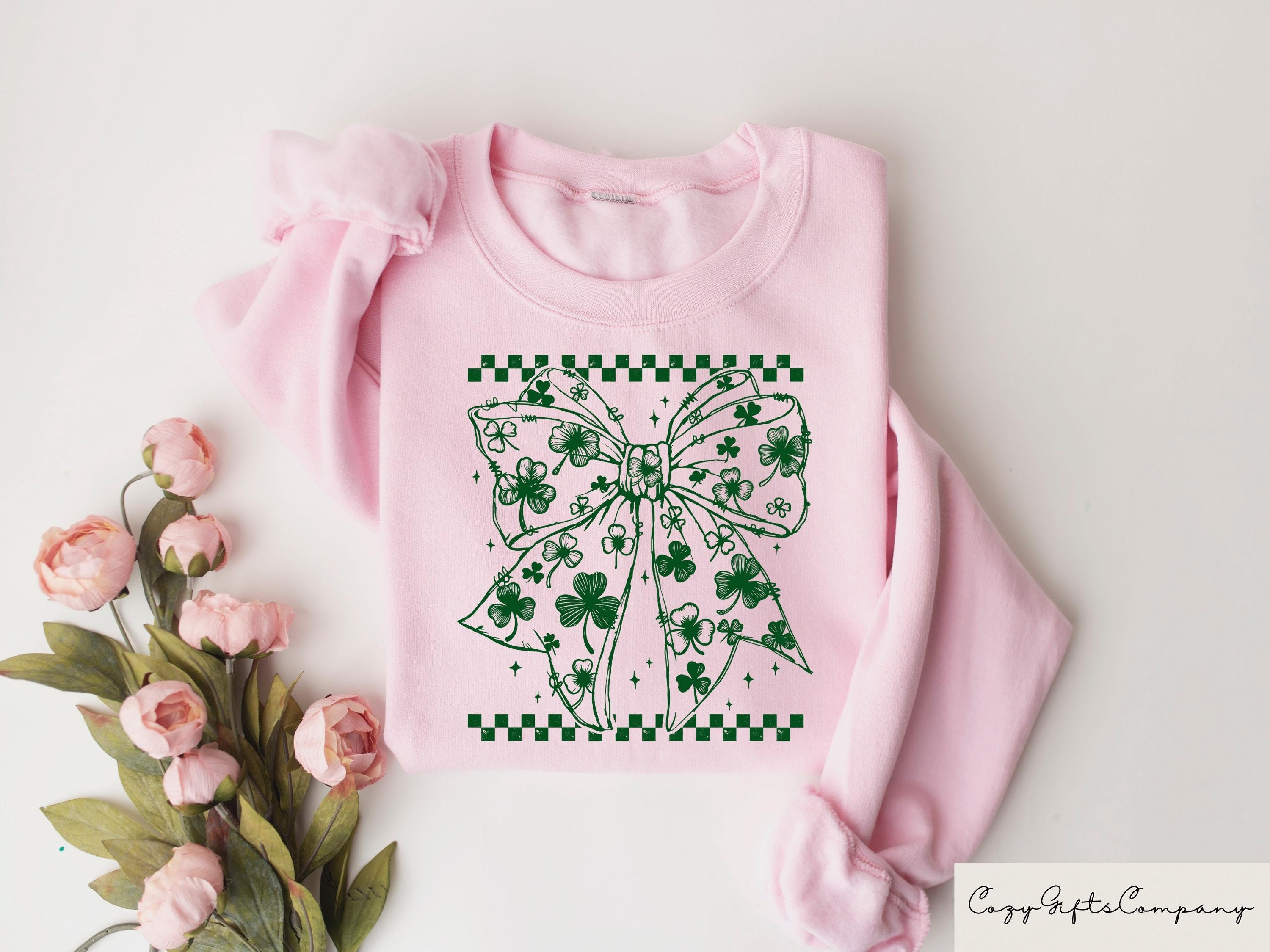 Retro Coquette St Patrick39s Sweatshirt Cute St Patty39s Day T shirt Lucky Shamrock Shirt St Patricks Lucky Charm Tee Irish Day Gift Sweatshirt – Bold Style · High-Quality Print