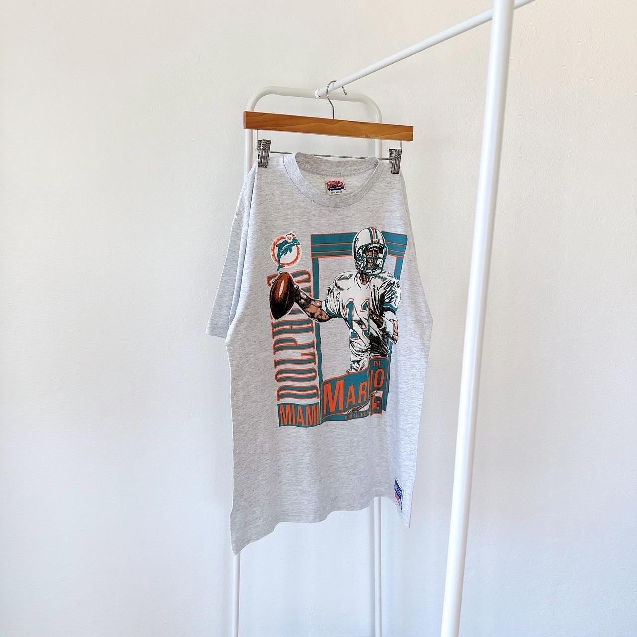 Vintage 90s Miami Dolphins football Dan Marino player Nutmeg mills Made in USA gray t shirt XL Graphic Tee – Feel-Good Design · Top Pick For Any Outfit
