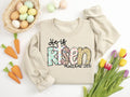 Easter Sweatshirt He Is Risen Sweatshirt Jesus Easter Shirt Easter Sweatshirt for Women Ladies Easter BunnyBunny sweatshirtBible verse Sweatshirt – Soft Feel · Trending Graphic Apparel