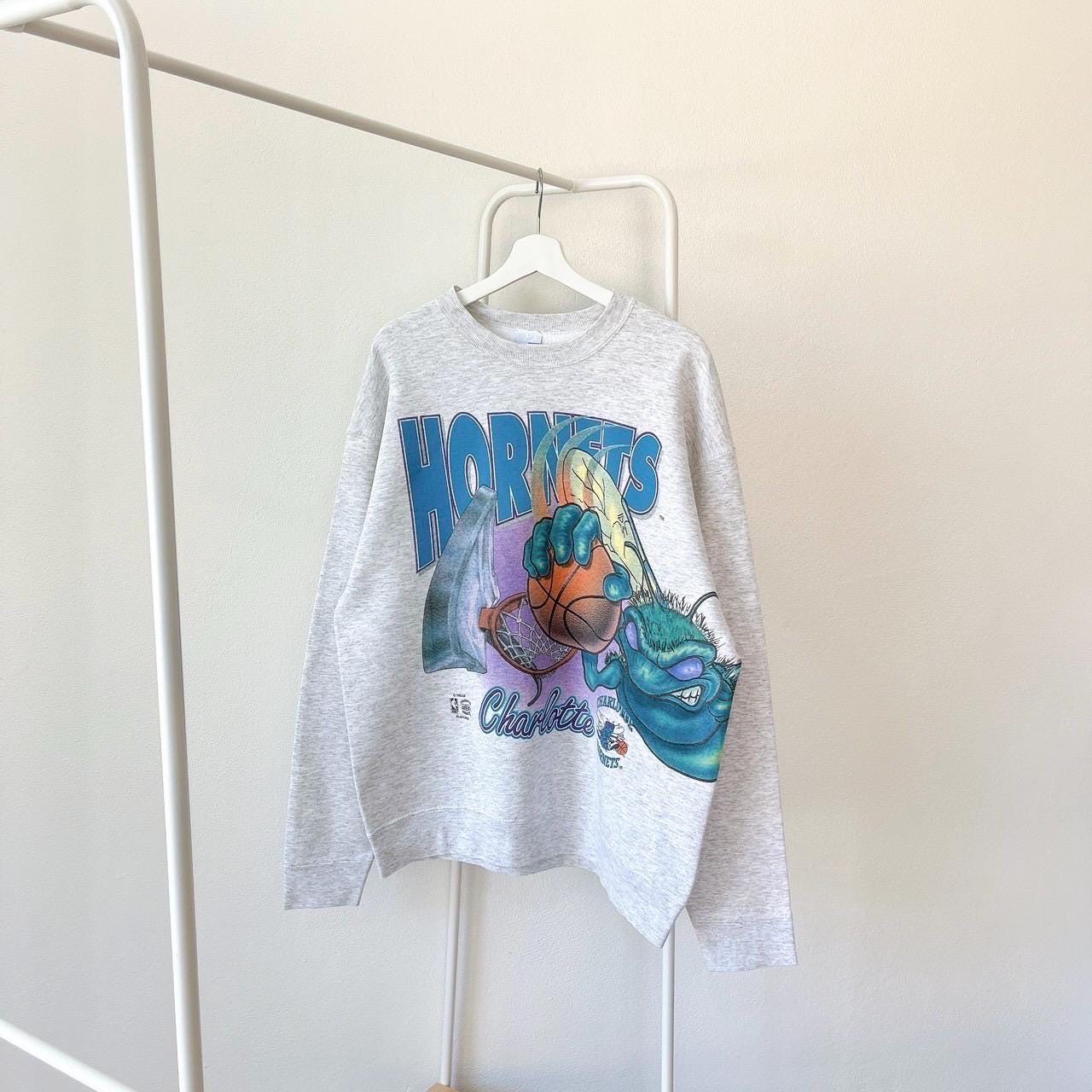 Vintage 90s Charlotte Hornets basketball Vintage Salem gray sweatshirt XL Sweatshirt – Bold Style · Perfect For Daily Wear