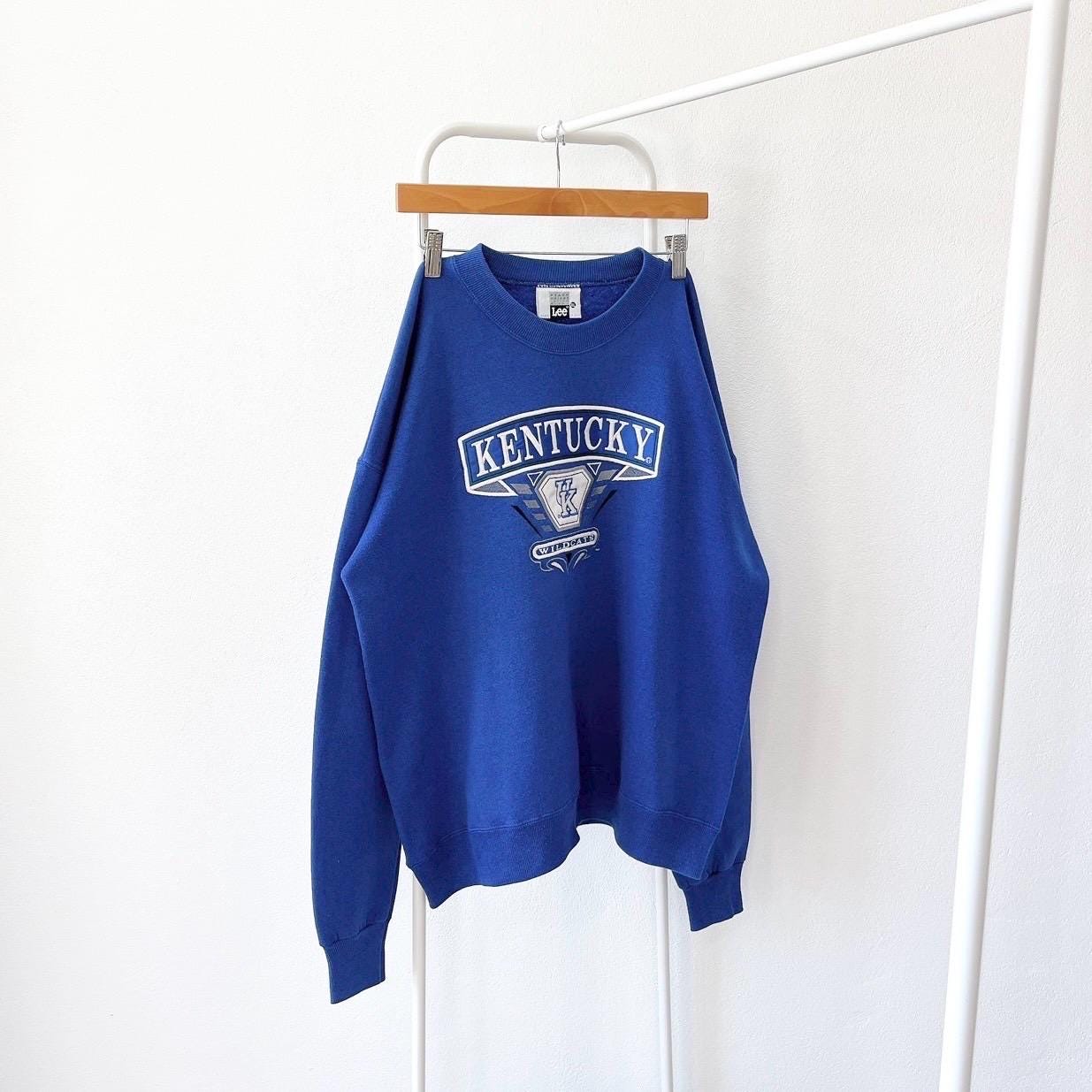 Vintage 90s Kentucky Wildcats NCAA Lee sport embroidery blue sweatshirt XL Sweatshirt – Cozy Vibes · Perfect For Daily Wear