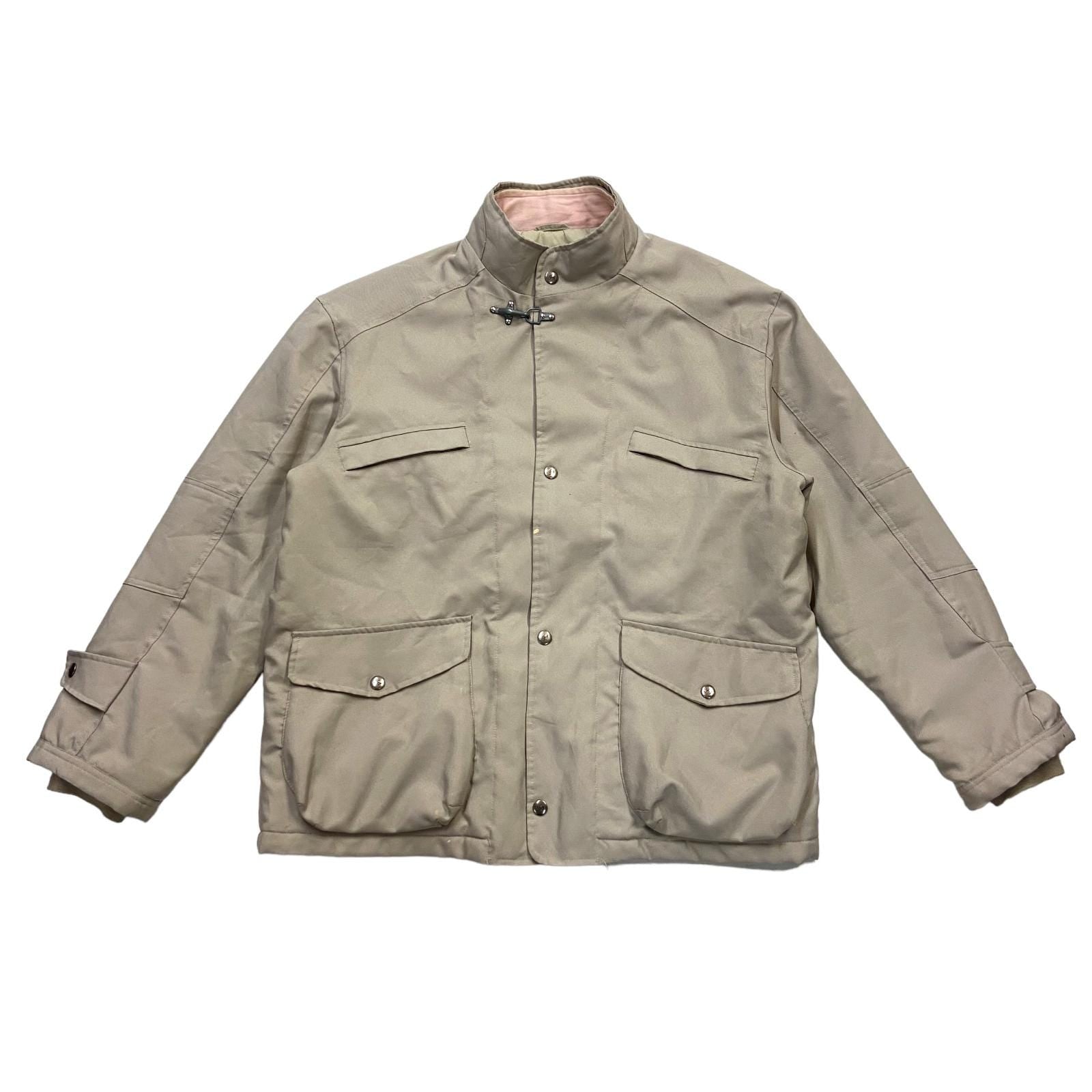 Fay Mens Beige Coat Vintage High End Designer Luxury Mid Length Padded VTG Graphic Tee – Warm & Stylish · High-Quality Print