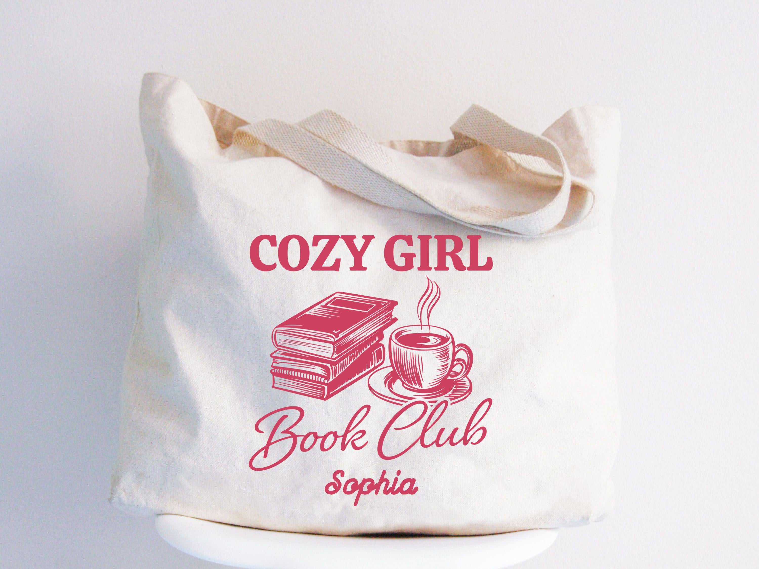 Cozy Girl Book Club Tote Bag Perfect for Book Lovers Reading Gifts Library Essentials Eco Friendly Shopping Cotton Canvas Tote Bag – Fan Favorite · Perfect For Daily Wear