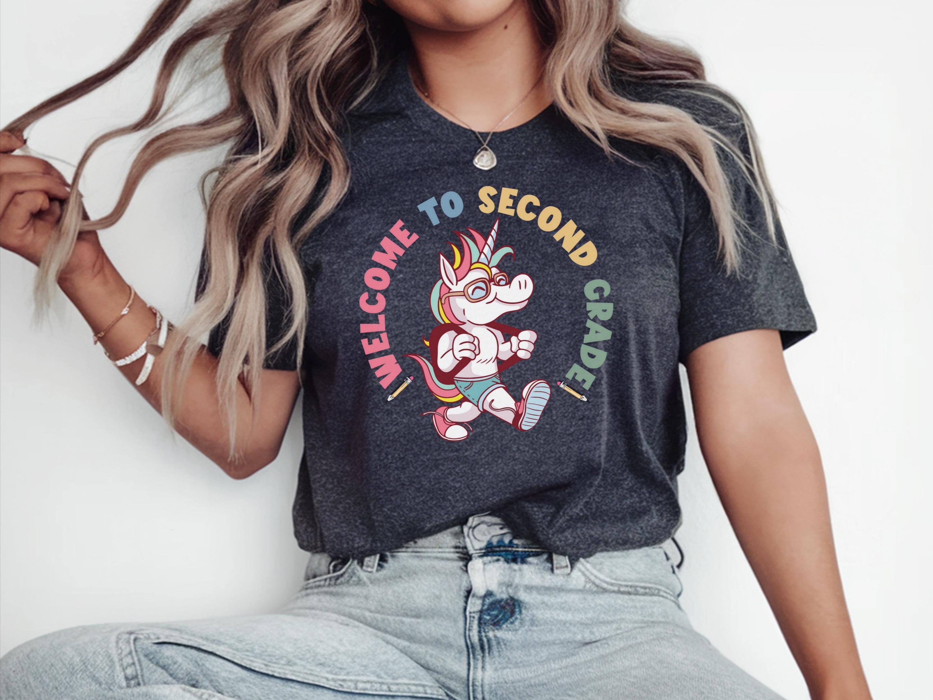 Second Grade Teacher Shirt Team Back To School Shirts Second Grade Back To School Shirts Second Grade Second Grade Shirt Kid Graphic Tee – Aesthetic Look · Great Gift For Fans