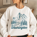 Washington Sweatshirt Mountain Illustration Graphic Crewneck Sweatshirt – Easygoing Wear · Great Gift For Fans