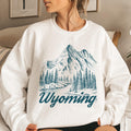 Wyoming Sweatshirt Mountain Illustration Graphic Crewneck Sweatshirt – Premium Graphic · Must-Have Style