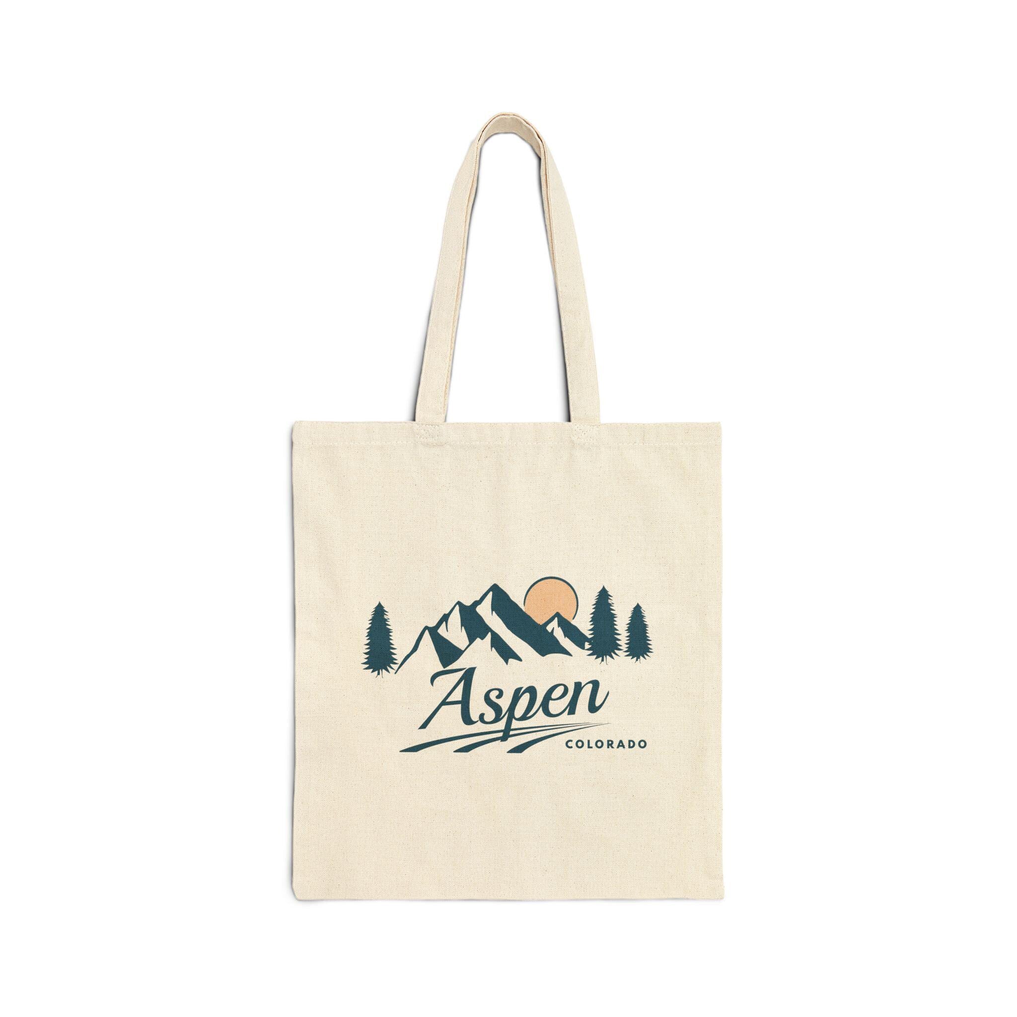 Aspen Colorado Cotton Canvas Tote Bag 15quot x 16quot Tote Bag – Cozy Vibes · Trending Graphic Apparel