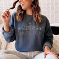 Seattle Sweatshirt Skyline Seattle Washington Unisex Sweatshirt Personalization Available Sweatshirt – Bold Style · Must-Have Style