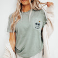 Miami Florida Palm Tree Pocket Tee Summer Coastal Vibes Top Beach Apparel Comfort Colors Graphic T Shirt Graphic Tee – Warm & Stylish · Trending Graphic Apparel