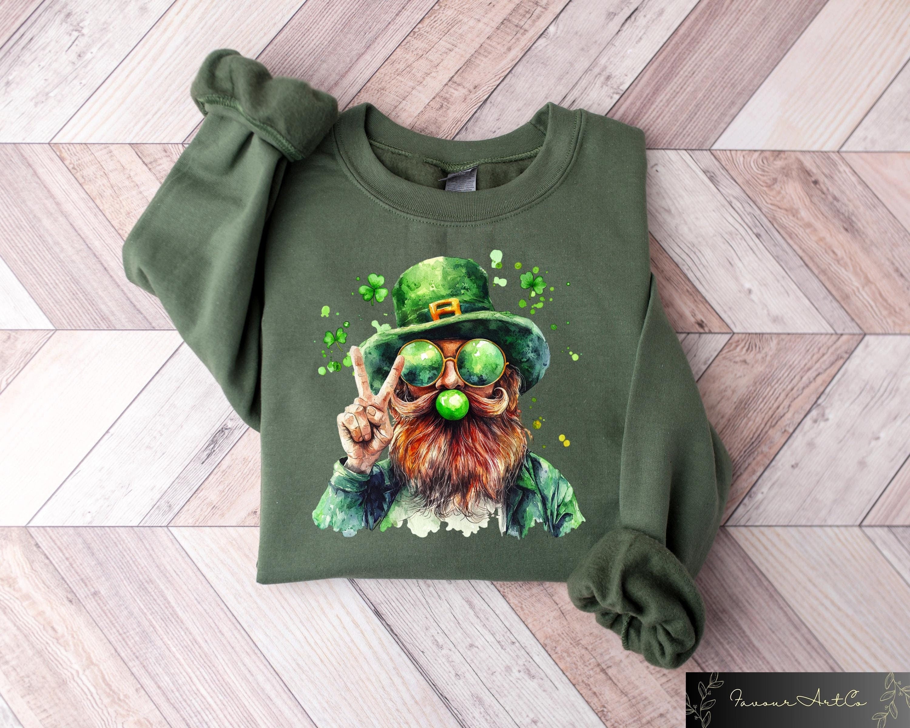St Patricks Leprechaun Sweatshirt Leprechaun Blowing Bubble T shirt St Patricks Leprechaun Shirt Retro St Paddy39s Gift Irish Day Tee Sweatshirt – Bold Style · Must-Have Style