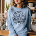Iowa Sweatshirt Distressed State Design Adult Unisex Crewneck Iowa Sweatshirt Personalization Available Sweatshirt – Everyday Comfort · High-Quality Print
