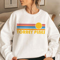 Torrey Pines California Graphic Sweatshirt Retro Sunrise Unisex Torrey Pines Sweatshirt Personalization Available Sweatshirt – Bold Style · Great Gift For Fans