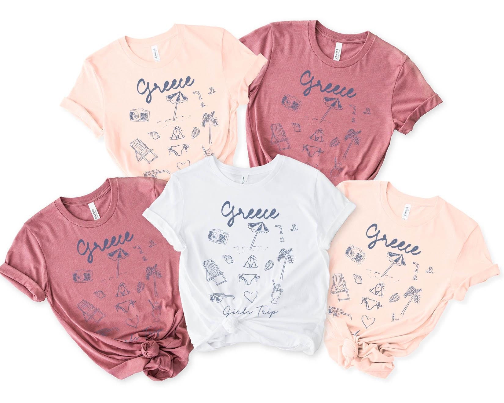 Greece Shirts Girls Trip Tshirt Girls Trip Favors Matching Vacation Tee Girls Weekend Group Girls Night Out Besties Graphic Tee – Premium Graphic · Trending Graphic Apparel