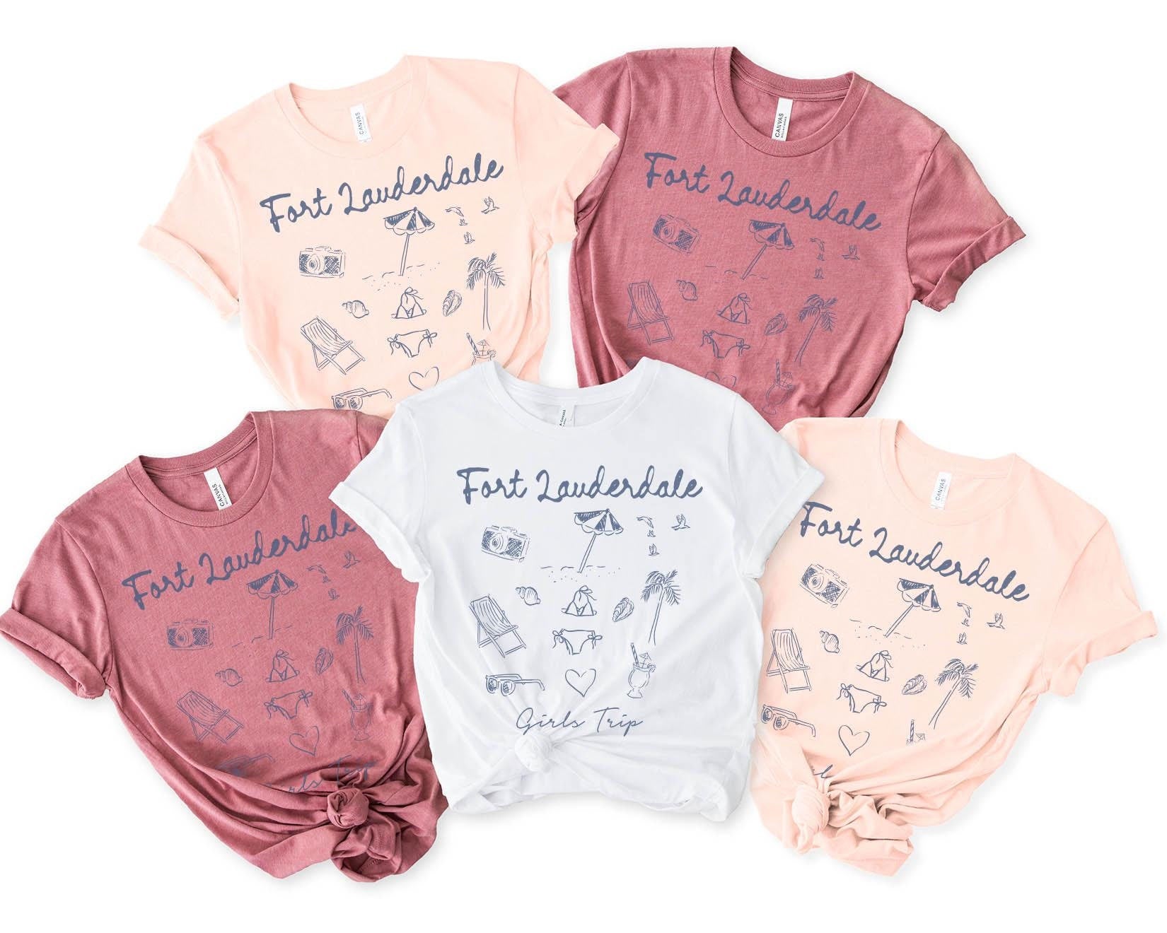 Fort Lauderdale Florida Shirts Girls Trip Tshirt Girls Trip Favors Matching Vacation Tee Girls Weekend Group Girls Night Out Besties Graphic Tee – Fan Favorite · Trending Graphic Apparel