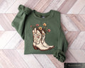 Western Sweatshirt Cowboy Boots Tshirt Western Rodeo Shirt Retro Cowgirl Crewneck Ranch Girl Outfit Floral Cowboy Boots Tee Rodeo Gift Sweatshirt – Feel-Good Design · Great Gift For Fans