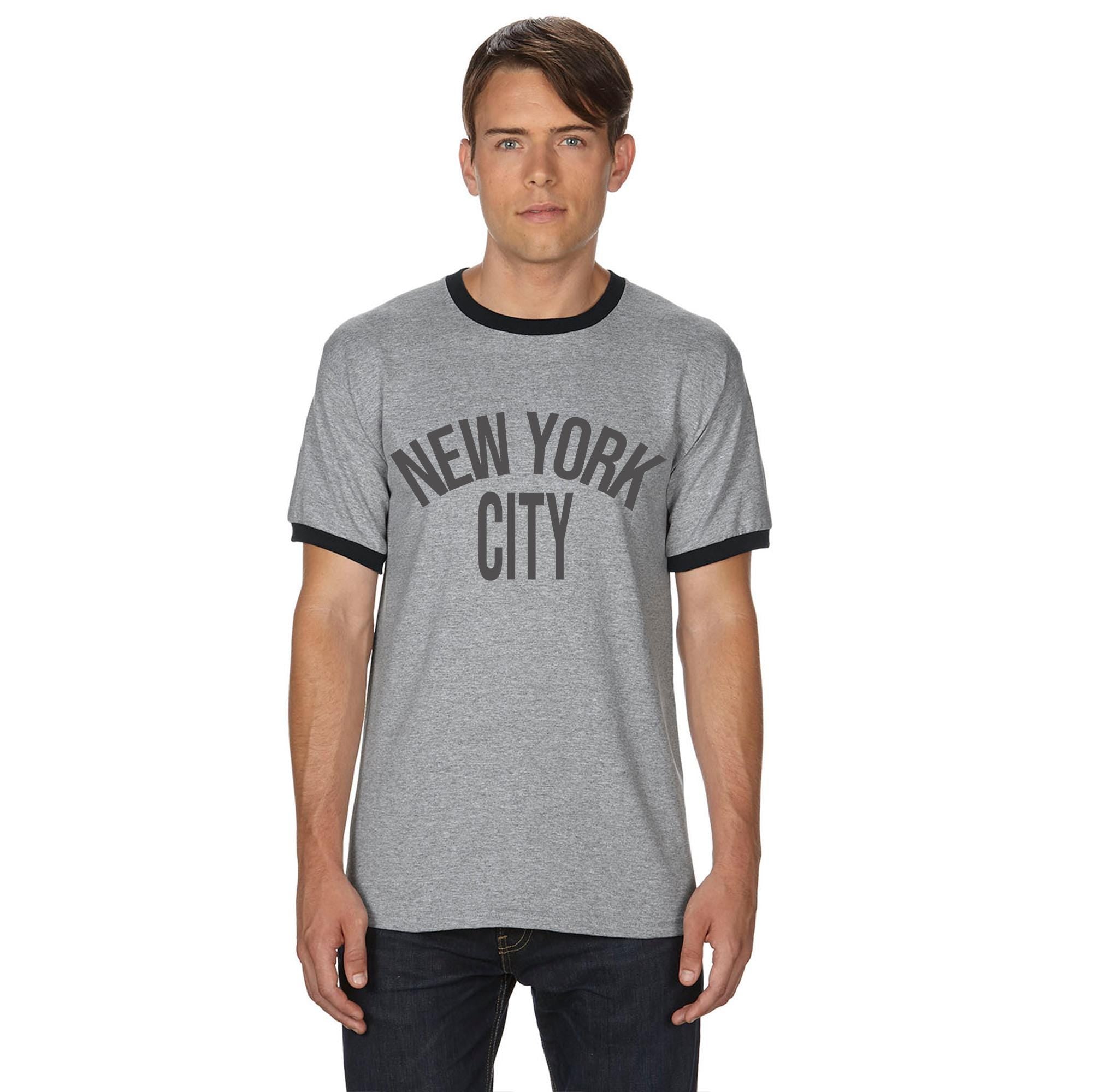 Vintage Unisex Slim Fit New York City Ringer T Shirt Graphic Tee – Premium Graphic · Perfect For Daily Wear