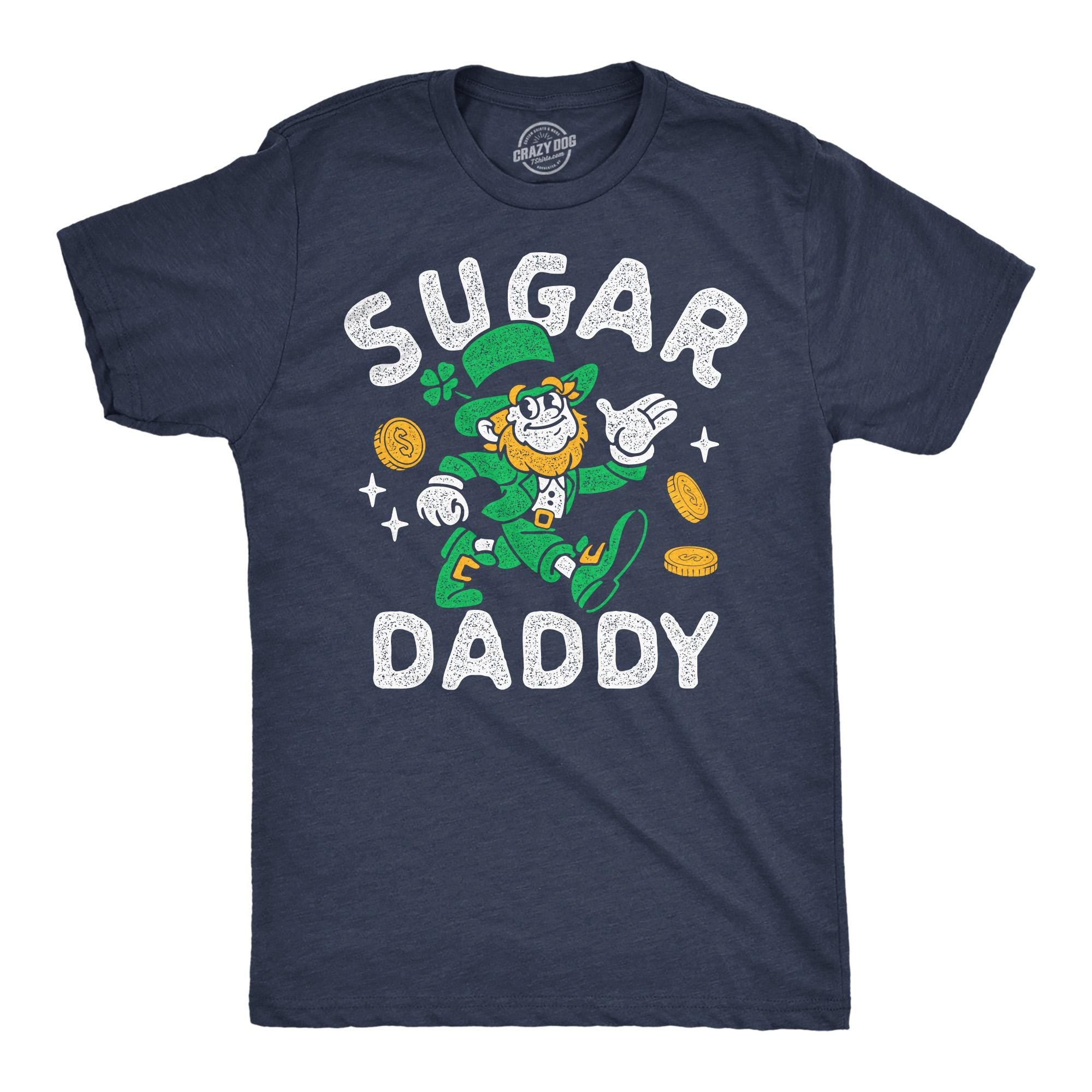 Sugar Daddy Leprechaun Shirts Mens St Patrick39s Day Shirts Festive Tee Funny St Pats Shirts Sugar Daddy Shirts Parade Day Leprechaun Graphic Tee – Cozy Vibes · Must-Have Style