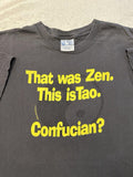 Vintage 1990s 90s Zen Tao Confucius Meditation Humor Satire Joke T Shirt XL XXL Graphic Tee – Bold Style · High-Quality Print