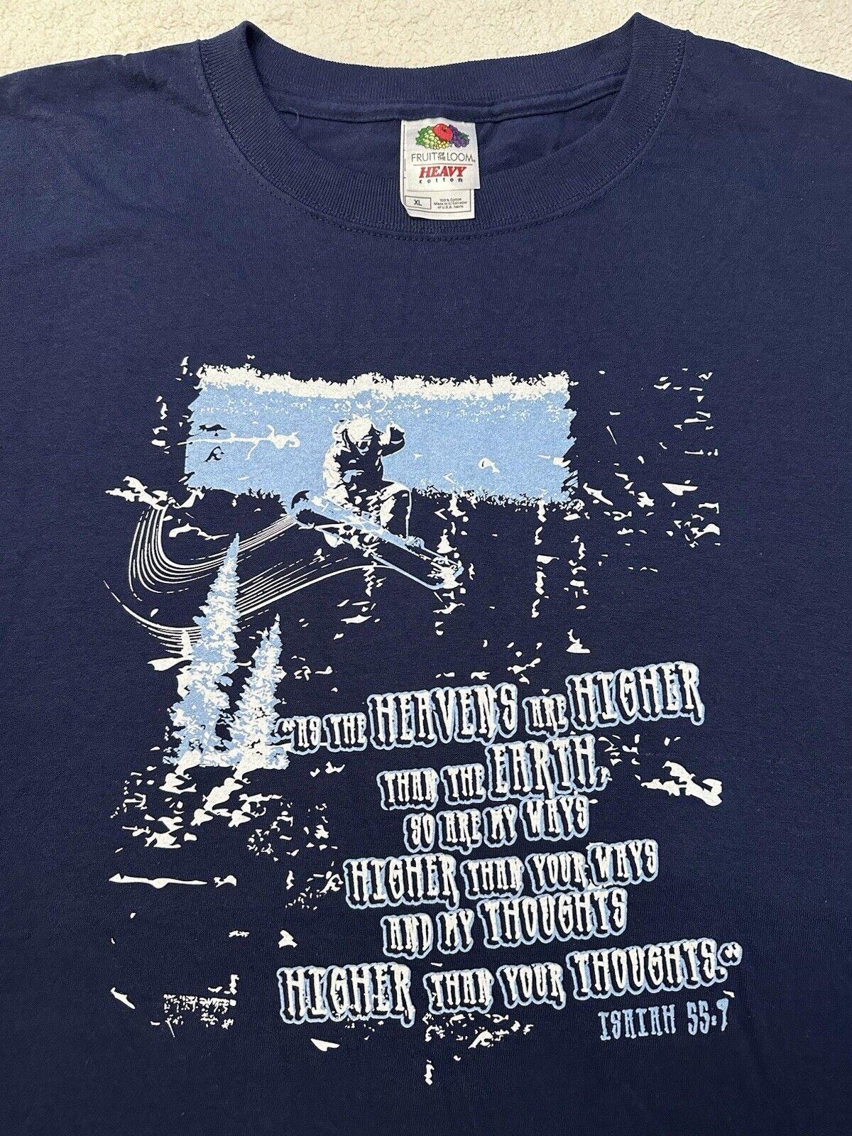 Vintage 1990 2000s Snowboarding Snowboard Isaiah 557 Bible Verse T Shirt XL NEW Graphic Tee – Aesthetic Look · Top Pick For Any Outfit