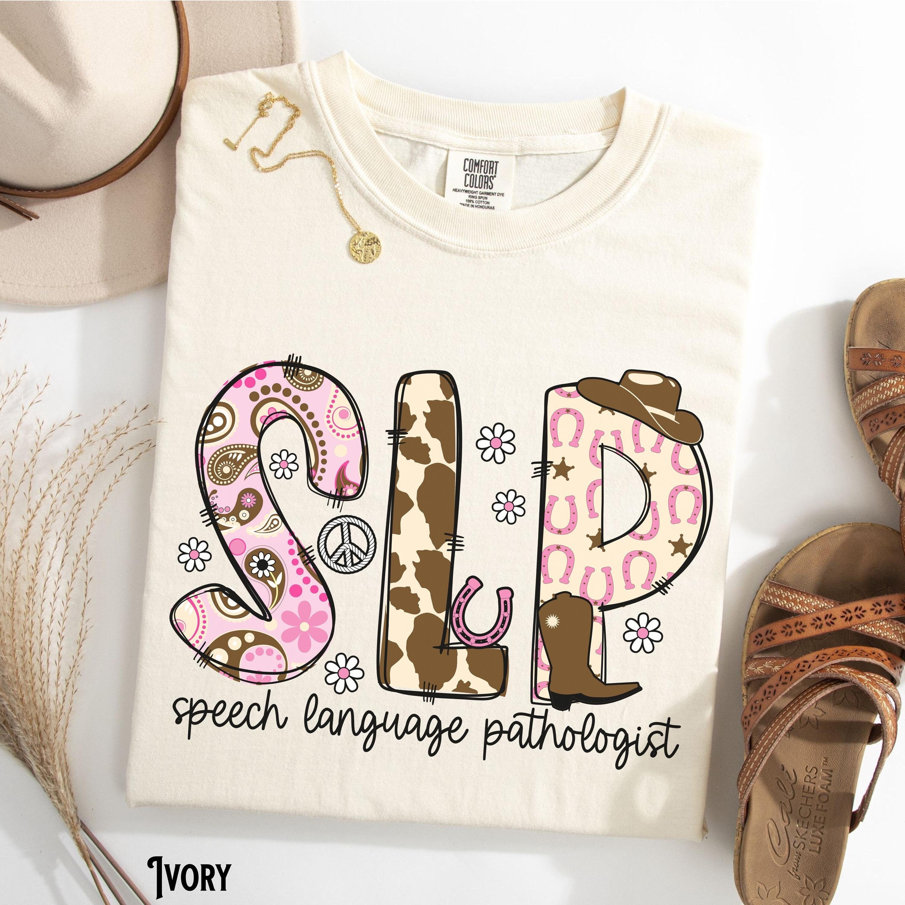 Speech Language Pathologist Shirt SLP Tshirt Western SLP Tee Cowgirl Speech Therapy Speech Pathology SLP Gift Graphic Tee – Bold Style · Perfect For Daily Wear