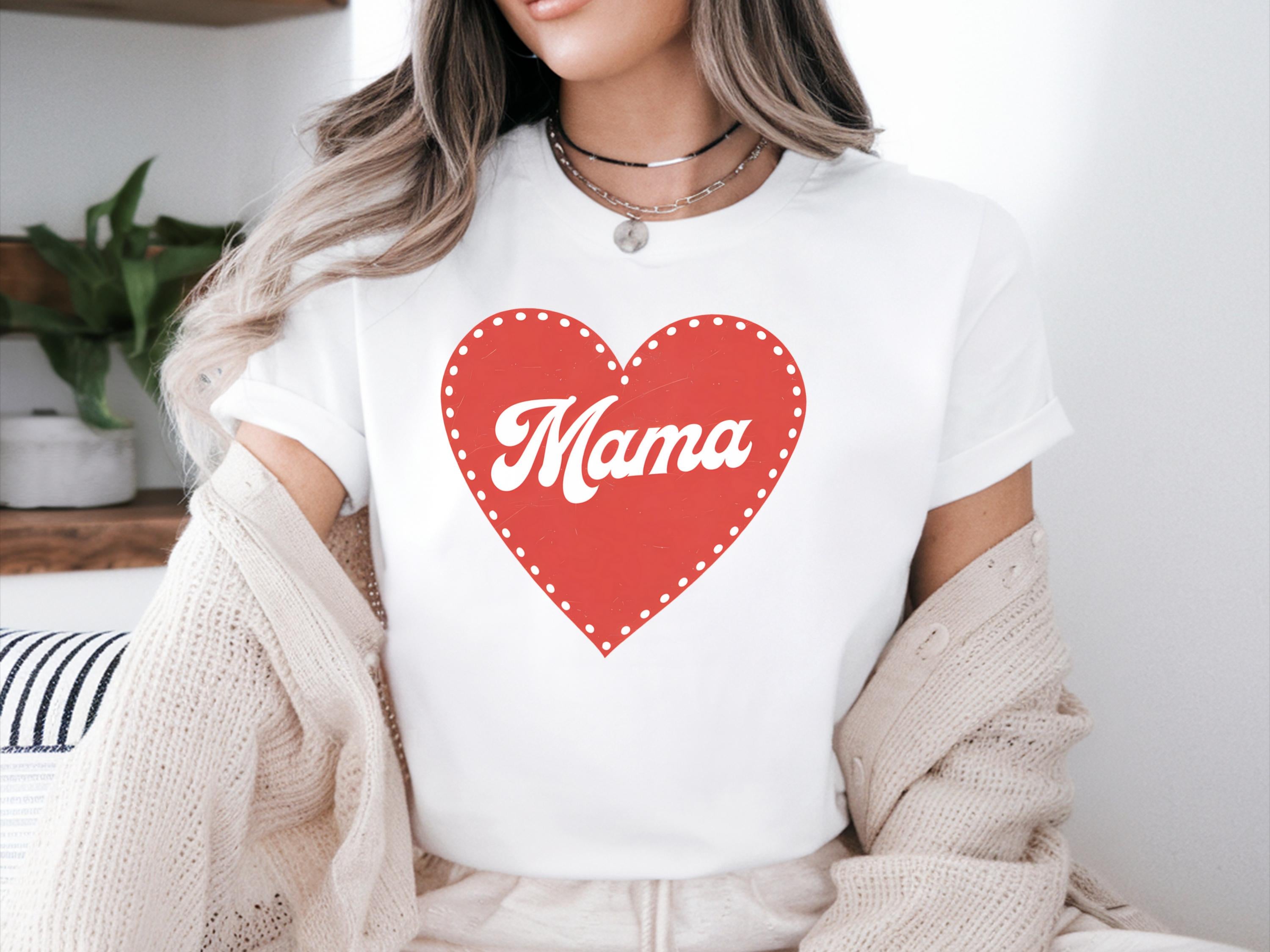 Mama Heart Tee Shirt Mama Tee Mama Shirt Gift Mothers Days Gifted Gift Mother Days Shirt Tee Shirt For Mothers Day Mothers Days Gifts Graphic Tee – Fan Favorite · Perfect For Daily Wear