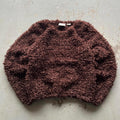 Vintage 90s Unique Chocolate Brown Fuzzy Furry Grunge Sweater Graphic Tee – Warm & Stylish · Perfect For Daily Wear