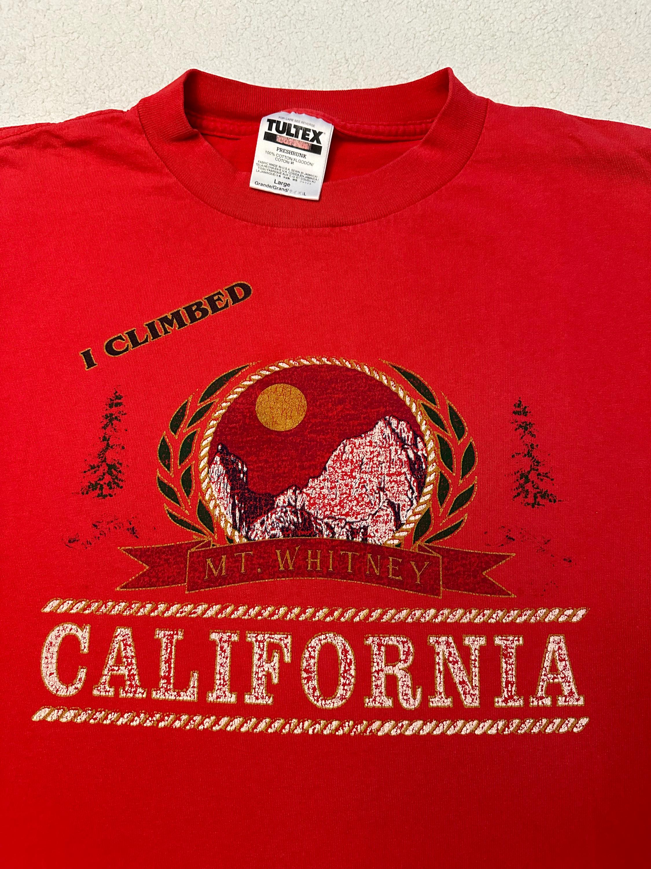 Vintage 1990s 90s I Climbed Mt Whitney California Mountain Hiking T Shirt L Graphic Tee – Cozy Vibes · Perfect For Daily Wear