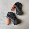 Jeffrey Campbell Lita Black Platform Boot Heel Size 8 Graphic Tee – Premium Graphic · Great Gift For Fans