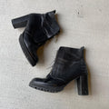 Won Hundred black leather lug sole boots with zipper details size 39 Graphic Tee – Warm & Stylish · Top Pick For Any Outfit