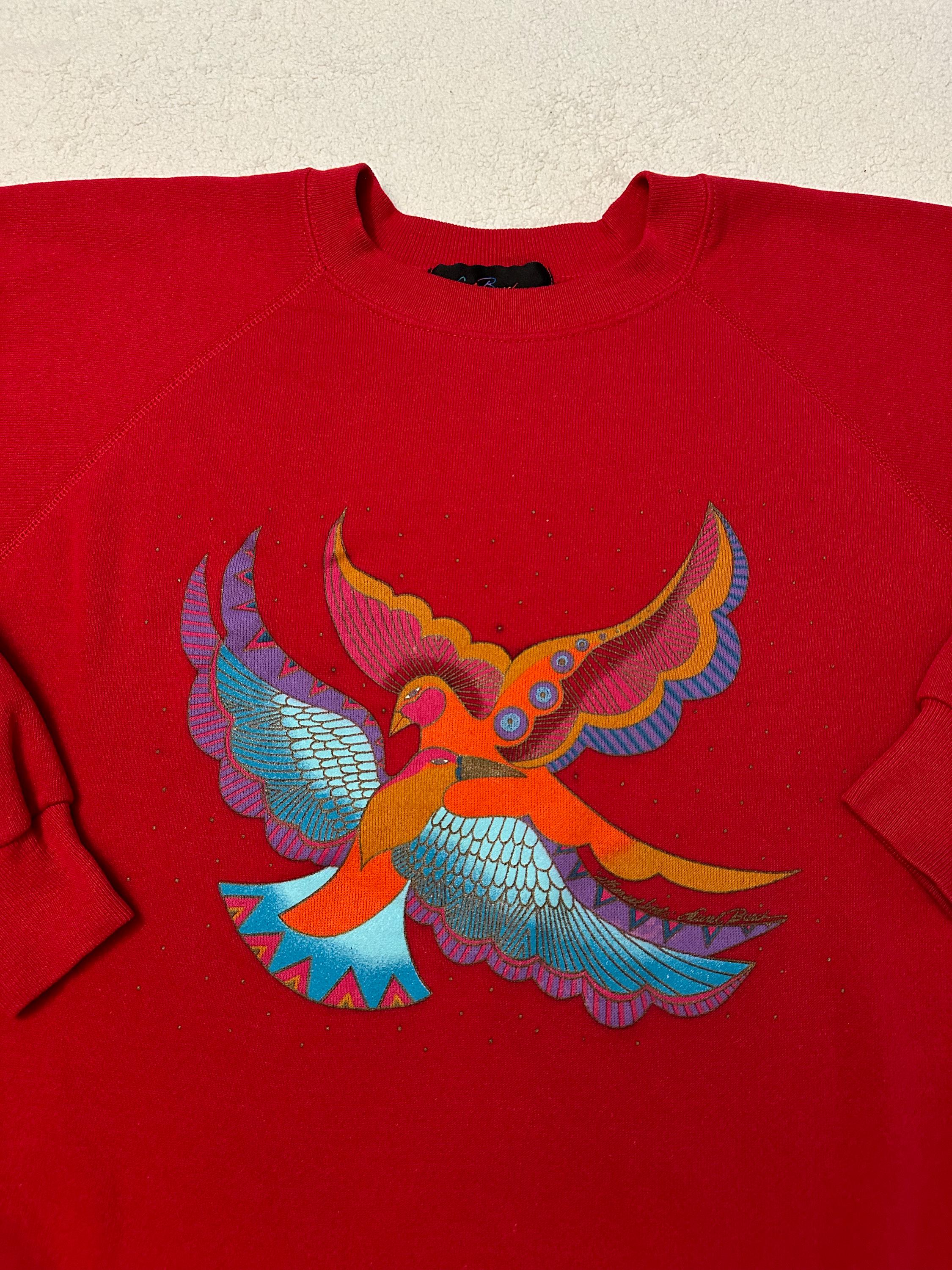Vintage 1980s 80s Laurel Burch Rainbow Peace Doves Bird Artwork Sweatshirt M L Sweatshirt – Easygoing Wear · Great Gift For Fans