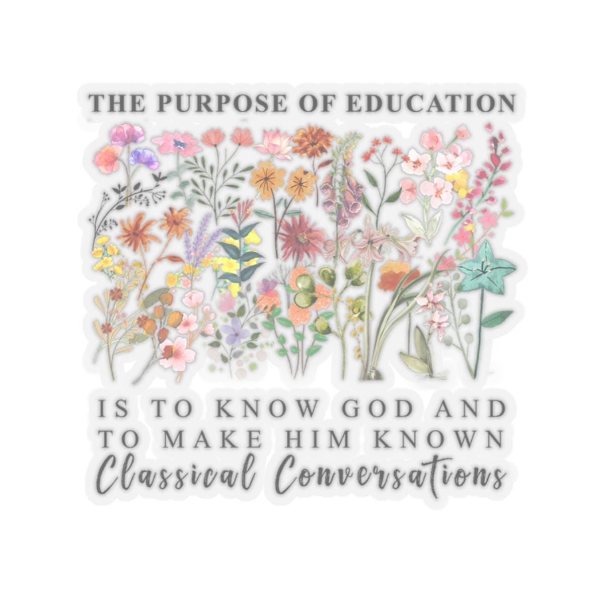 Classical Conversations Christian Decals Botanical Education Stickers Inspirational Floral Stickers for Teachers Students Laptop Decals Graphic Tee – Warm & Stylish · Great Gift For Fans