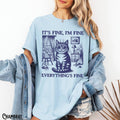It39s Fine I39m Fine Everything is Fine Cat Y2K Meme Funny Mental Health Chaos Sarcastic Trendy Everything39s Fine Graphic Tee – Premium Graphic · Must-Have Style
