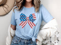 Coquette Bow USA Flag Shirt 4th Of July Shirt Flag 4th Of July Gifts Shirt USA Bows Shirt America Bow Shirts USA Shirt Graphic Tee – Easygoing Wear · Perfect For Daily Wear