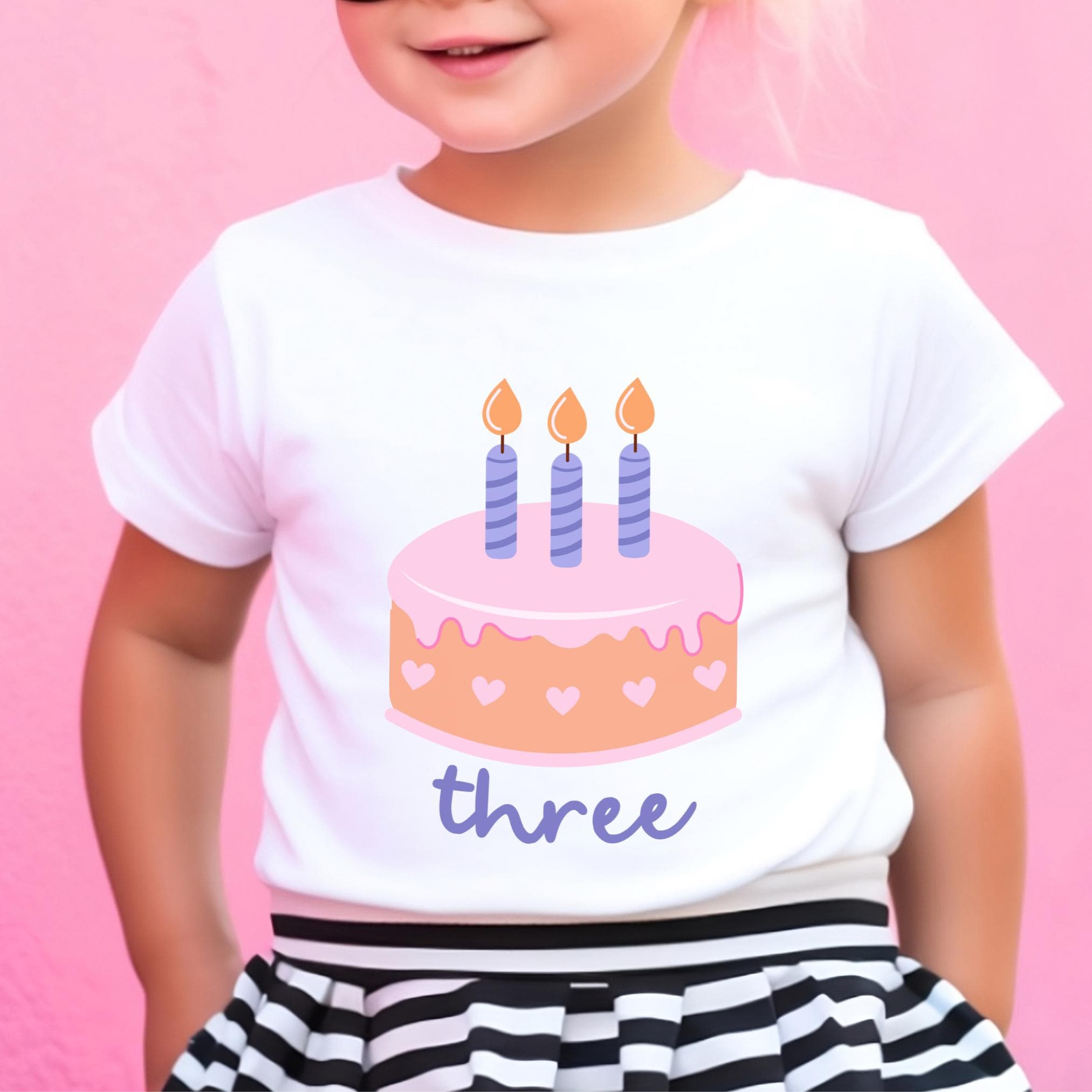 Birthday Cake Candle Shirt 3rd Birthday Shirt Girl Birthday T Shirt Toddler Birthday Party Shirt Birthday Cake Shirt Third Birthday Tee Cute Graphic Tee – Soft Feel · Must-Have Style