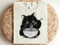 Noodle Cat Shirt Ramen Lover Shirt Noodle Shirt Ramen Cat T Shirt Black Cat Ramen Shirt Black Cat Lovers Shirt Funny Shirt Food Lovers Graphic Tee – Premium Graphic · High-Quality Print