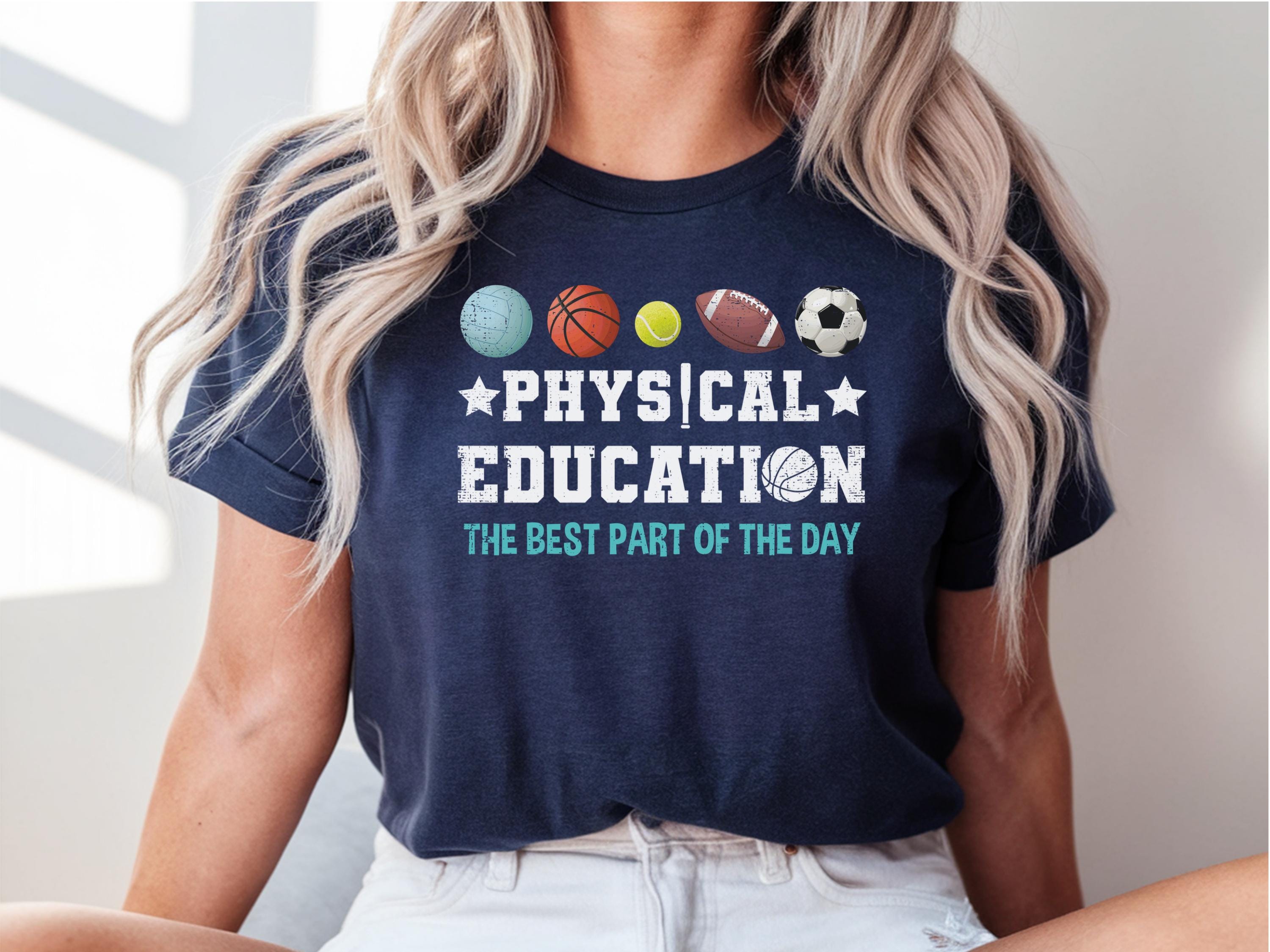Physical Education Teacher Shirt PE Teacher Team Shirt Teacher PE Shirt PE T Shirts Gym Teacher Gifts Physical Education Shirt Graphic Tee – Aesthetic Look · Top Pick For Any Outfit