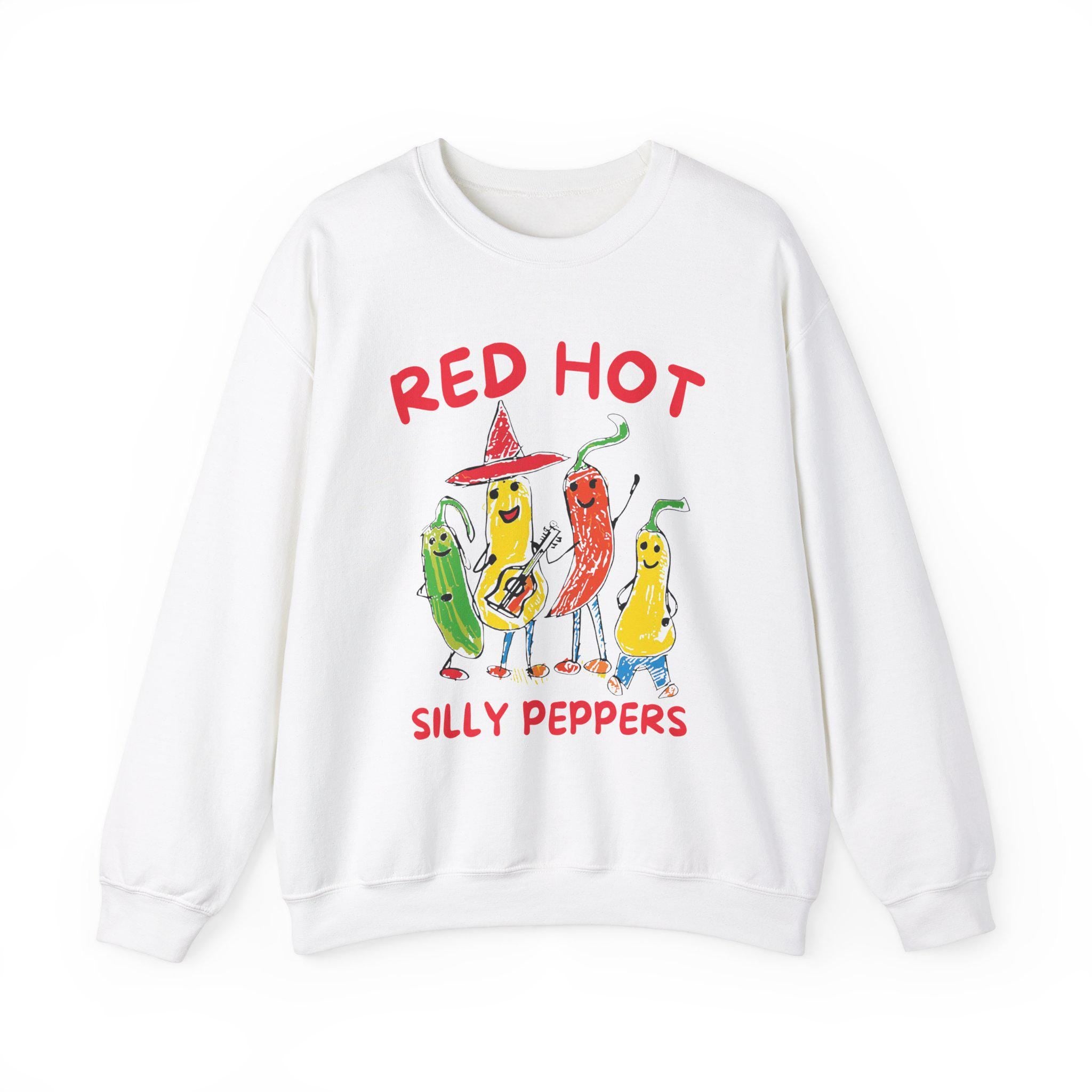 Silly Peppers Crewneck Sweatshirt Retro Meme Sweater Funny Gift Idea Quirky Pullover Weird Sweatshirt Cute Jumper Silly City Apparel Sweatshirt – Premium Graphic · Top Pick For Any Outfit