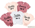 Mommy To Be Daddy To Be T shirt Family Welcoming Baby Shirt Baby Reveal Sweatshirt New Mom Gift Pregnancy Crewneck Baby Shower Tee Sweatshirt – Warm & Stylish · Great Gift For Fans