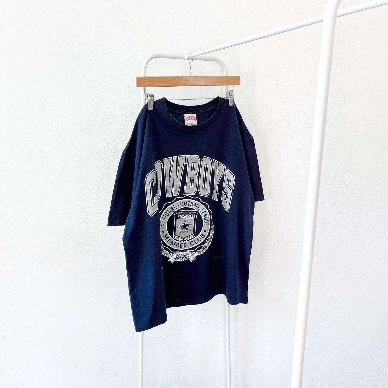 Vintage 90s Dallas Cowboys football 1994 Made in USA vintage Nutmeg mills blue t shirt XL Graphic Tee – Aesthetic Look · High-Quality Print